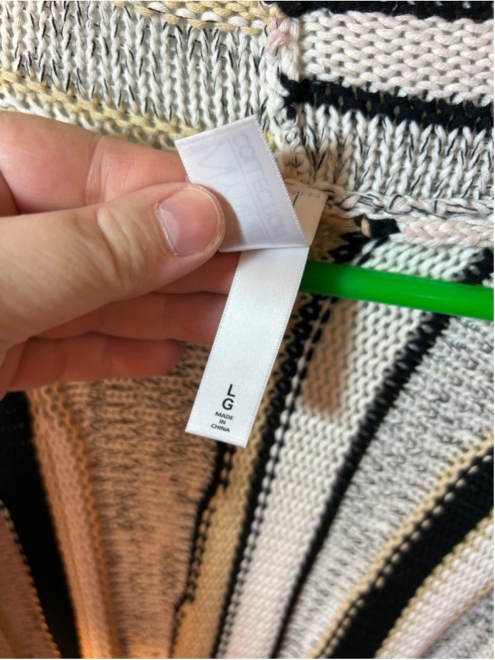 Wynne collection Marla Wynne Open-Front Striped Women's Cardigan Sweater Large - Picture 4 of 7